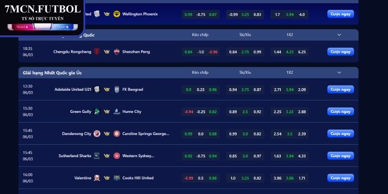 Các loại kèo cá cược bóng đá được lựa chọn nhiều 
